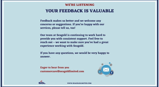 WE’RE LISTENING | YOUR FEEDBACK IS VALUABLE